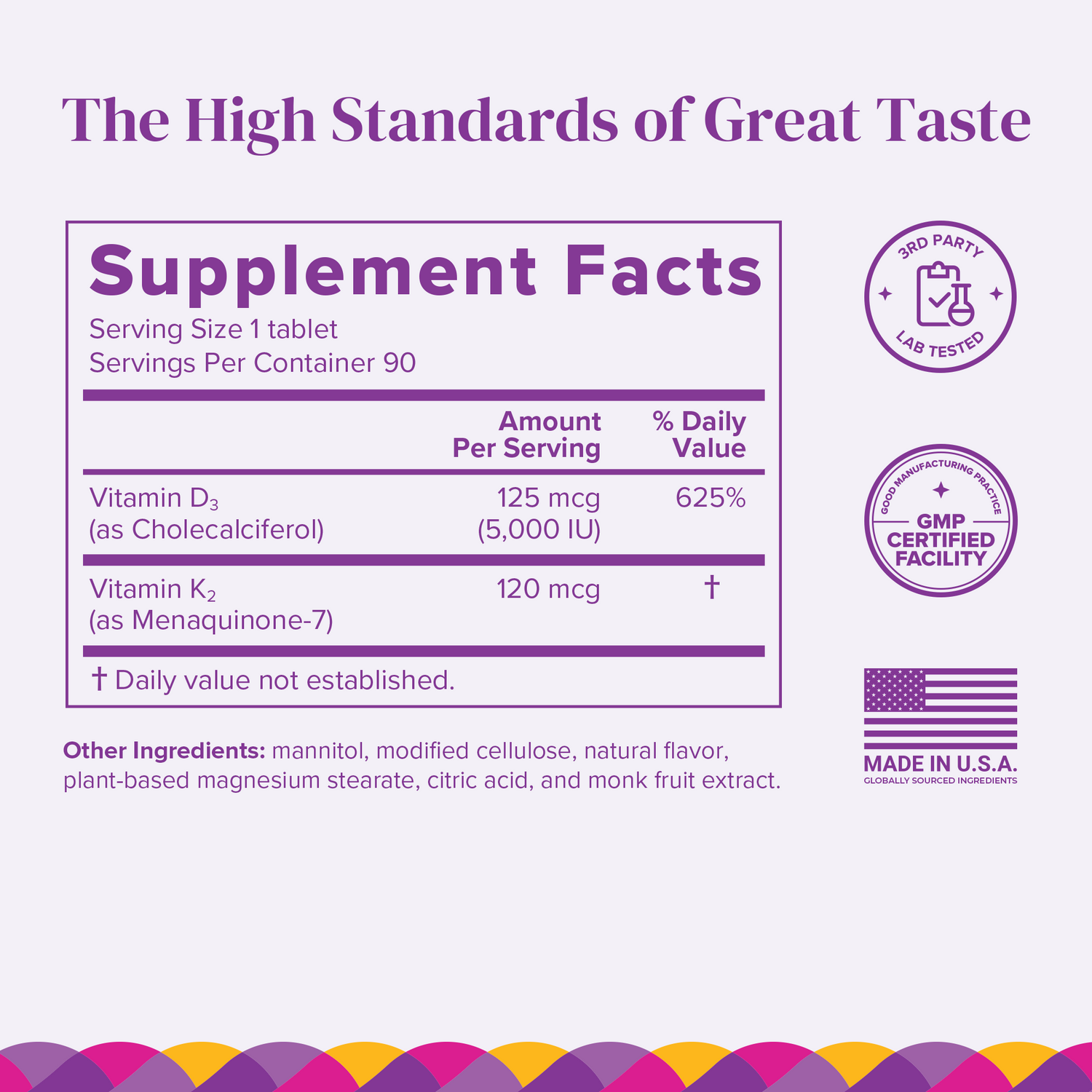 Bariatric Vitamin  D3+K2