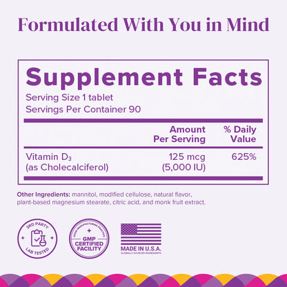 Bariatric Vitamin D3 5,000 IU