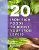 Front cover ebook 20 iron rich foods to boost your iron levels by BariMelts
