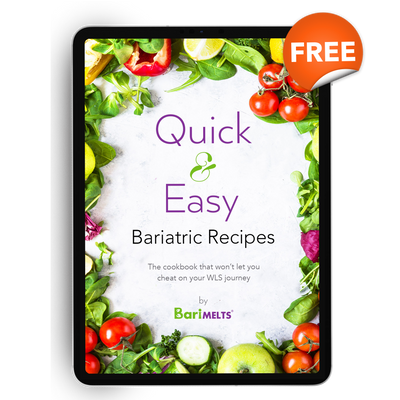 Front cover Quick and Easy Bariatric Recipes ebook by BariMelts