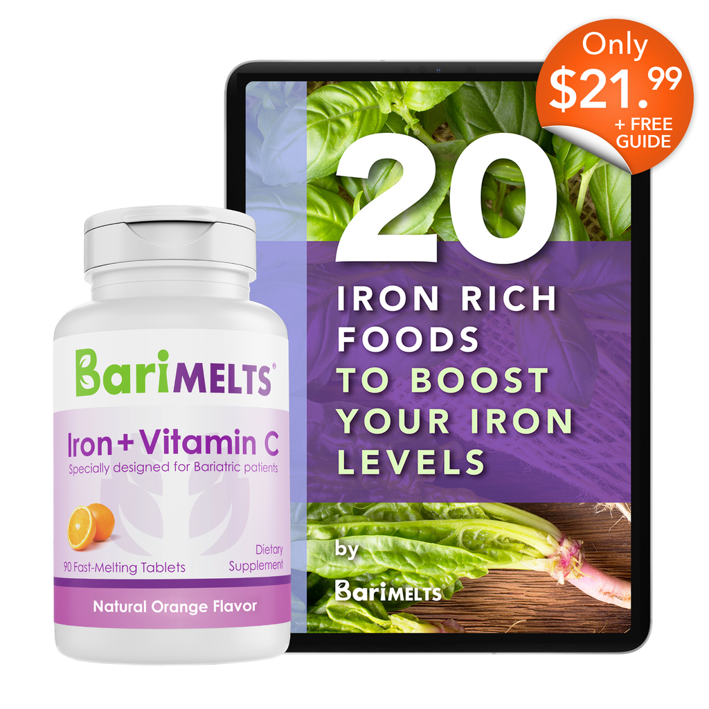 BariMelts Iron plus Vitamin C plus free food guide