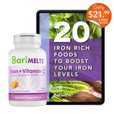 BariMelts Iron plus Vitamin C plus free food guide